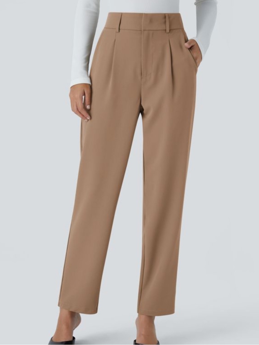 HALARA Women's Straight Leg Pants in Camel